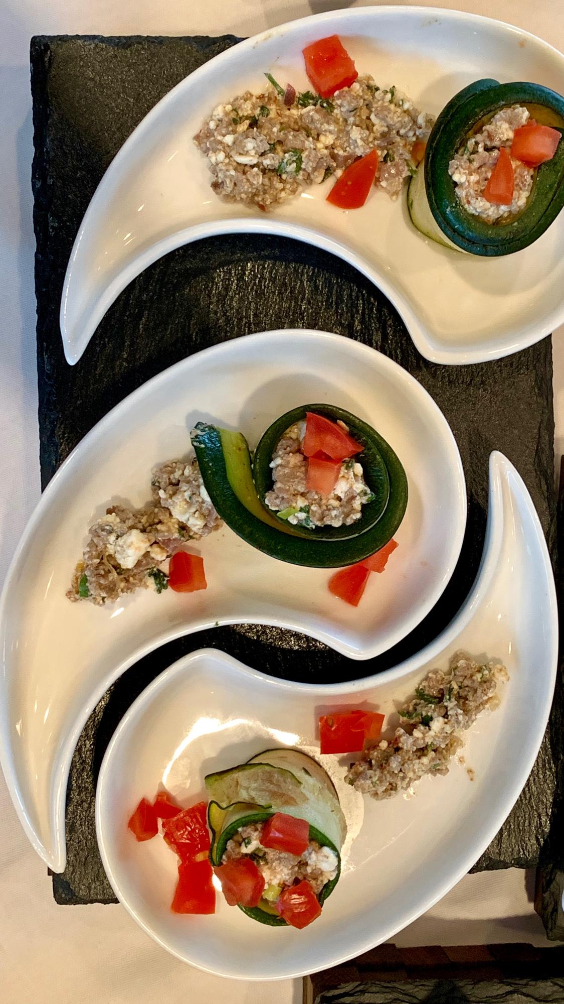 Set of plated dishes representing course outcomes